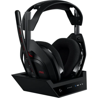 Afbeelding van Logitech G Astro A50 LIGHTSPEED draadloze gaming headset + basisstation (Gen 5), PRO GRAPHENE, Schakelen tussen 3 systemen, USB C naar Xbox, PS5, pc/Mac of Nintendo Switch, Bluetooth Zwart