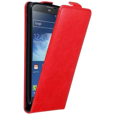 Afbeelding van Cadorabo Hoesje geschikt voor Samsung Galaxy NOTE 3 in APPEL ROOD Beschermhoes Flip Case Cover magnetische sluiting
