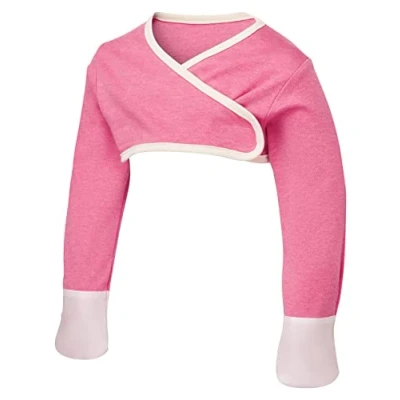 Afbeelding van ScratchSleeves Stay on krabwanten voor jeukende kleuters Cross over Roze 4 5 jaar