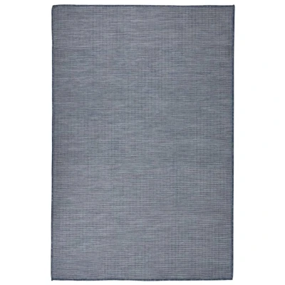 Afbeelding van Buitenkleed platgeweven 120x170 cm blauw