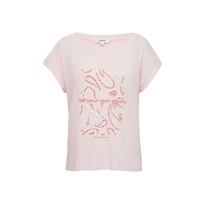 Afbeelding van s.Oliver Tshirt print, Dames, Maat: 40, Rosa
