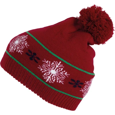 Afbeelding van K up Muts met kerstmotieven KP558 Cherry Red