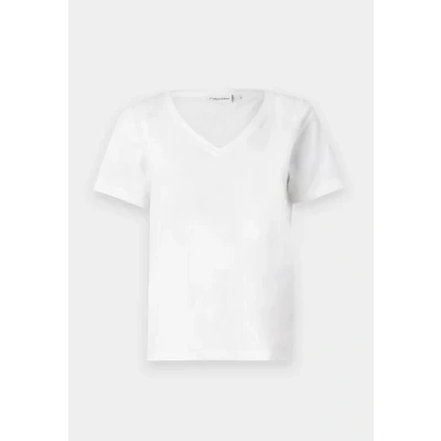 Afbeelding van Calvin Klein Smooth V NECK TEE Tshirt basic, Dames, Maat: XXS, Bright white