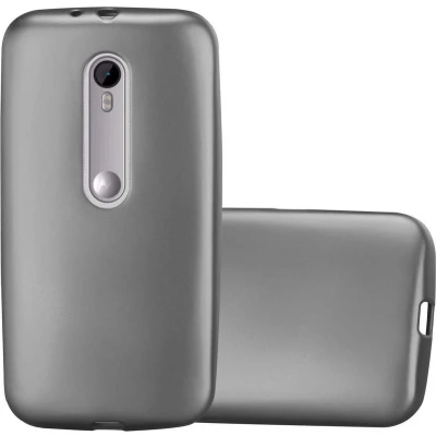 Afbeelding van Cadorabo Hoesje geschikt voor Motorola MOTO G3 in METALLIC GRIJS Beschermhoes gemaakt van flexibel TPU silicone Case Cover