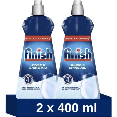 Afbeelding van Finish Glansspoelmiddel 400 ml Voor glans + bescherming 2 stuks Voordeelverpakking