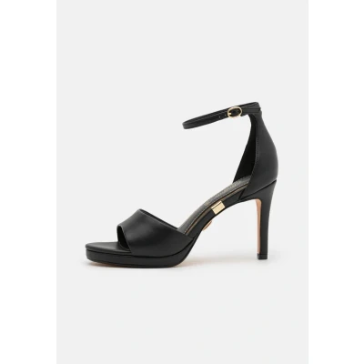 Afbeelding van Buffalo Ronja Sandalen met hoge hak, Dames, Maat: 38, Black Hoogwaardig imitatieleer