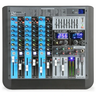 Afbeelding van Power Dynamics PDM S804 professionele 8 kanaals mixer
