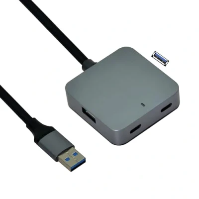 Afbeelding van VALUE USB 3.2 Gen 1 Hub, 4 poorten (2x A + 2x C), met verlengkabel, 5 m