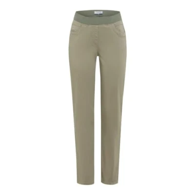 Afbeelding van RAPHAELA By BRAX Broek Pamina Fun Khaki / linde 2330