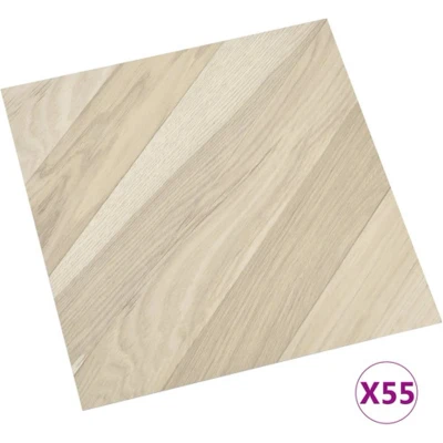Afbeelding van vidaXL Vloerplanken zelfklevend 55 st 5,11 m?? PVC gestreept beige