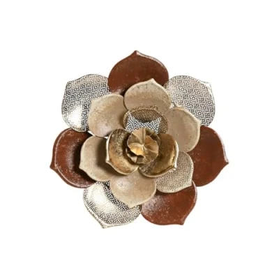 Afbeelding van Wanddecoratie Home ESPRIT Gouden Terra cotta Modern Bloem 51 x 6,5 cm