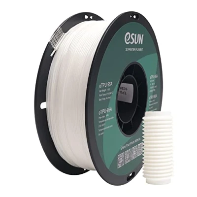 Afbeelding van eSUN Flexibel TPU Gloeidraad 1.75mm, 95A 3D Printer Gloeidraad, Dimensionale Nauwkeurigheid +/ 0.05mm, 1KG (2.2 LBS) Spoel Printen Materiaal voor Printer, Wit