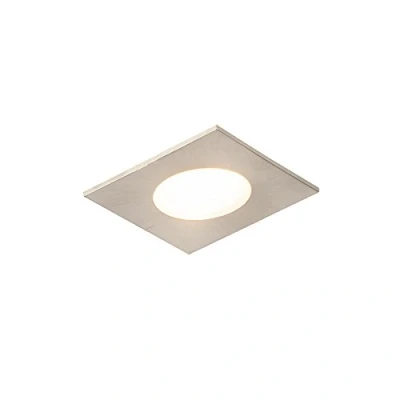 Afbeelding van QAZQA Moderne inbouwspot vierkant staal incl. LED IP65 Simply