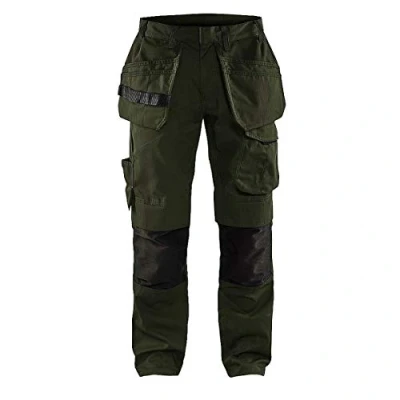 Afbeelding van Blaklader Service werkbroek met stretch en spijkerzakken 1496 1330 Groen/Zwart D112