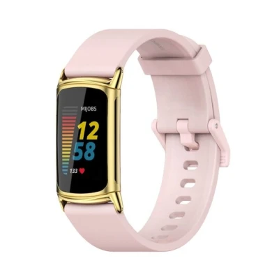 Afbeelding van FitBit Charge 5 &amp; 6 Extra soft siliconen bandje Roze