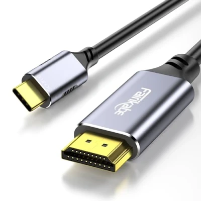 Afbeelding van USB C naar HDMI kabel 4K @60Hz, 6.6FT Type Thunderbolt 3 compatibel, voor MacBook Pro/Air, iPad Pro 2020/2021, Air 4, iMac, Surface Pro, Dell XPS, Mac Mini en meer