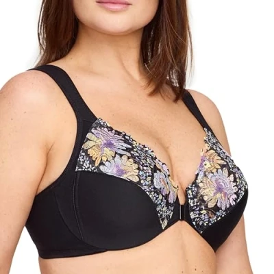 Afbeelding van Glamorise dames plunge beha, Bloemenprint, 110E