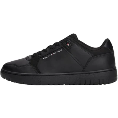 Afbeelding van Tommy Hilfiger Heren Th Basket Core Lite LTH Mix Fm0fm05518 Low Top, Zwart, 39 EU