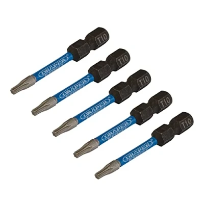 Afbeelding van Draper 05649 TX Star Impact Schroevendraaier Bits, T10 x 50mm (Pack van 5)
