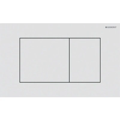 Afbeelding van Geberit Drukplaat Sigma 40, 2 toets Square RVS Mat Wit