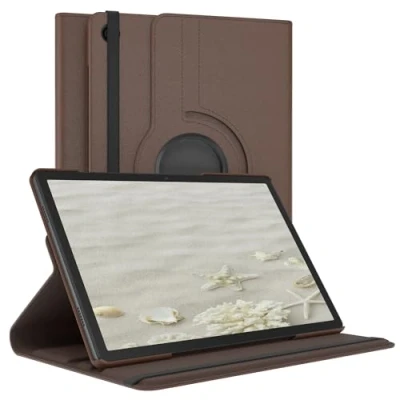 Afbeelding van EAZY case Tablethoes voor Samsung Galaxy Tab A9 Plus Beschermhoes 11 inch Smart Cover Roteerbare hoes Tri fold Flip 360 draaibaar met standaardfunctie Hoesje Kunstleer Bruin