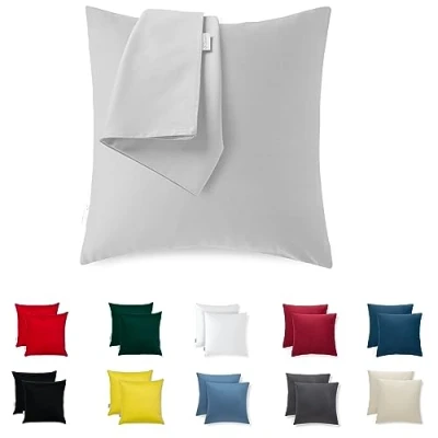 Afbeelding van Flowen Set van 2 Kussensloop 40x40 Microvezel Premium Super Zachte Kussenslopen Resistent en Hypoallergeen Anti Mijt Kussenbeschermer Decoratief met Verborgen rits Wasbaar