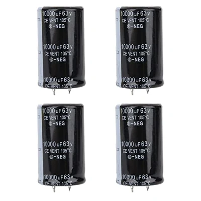 Afbeelding van Condensator, 4 Stks 30 * 50 mm Audio Elektrolytische Condensator 10000uf 63V Elektronische Component Condensatoren Diverse Assortiment Kit Set Zwart