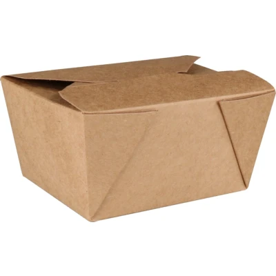 Afbeelding van DEPA® Bak Karton + PP maaltijdbox 130x105x65mm bruin 50 stuks