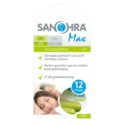 Afbeelding van Sanohra Oordop Foam Max Regular, 6paar