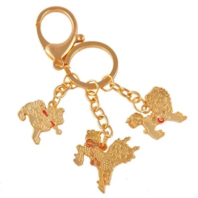Afbeelding van Feng Shui Drie Hemelse Guardians W Zwaard, Lasso, haak Sleutelhanger Gratis Mxsabrina Rode String Armband W1131, Goud, Eén maat