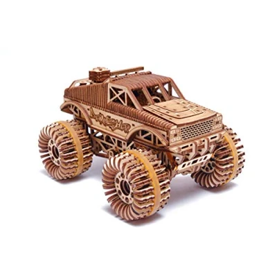 Afbeelding van Wood Trick Modelbouw 3D houten puzzel ‘Monster truck&#039; (WDTK015) 556 stuks Geen lijm noch verf nodig!