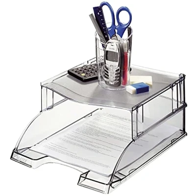 Afbeelding van Leitz Brievenbak afstandselement, transparant grijs, Plus serie, 52340092