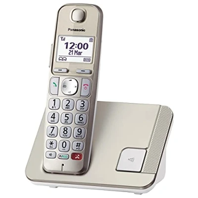 Afbeelding van Panasonic KX TGE250 DECT telefoon Nummerherkenning Champagne, Goud
