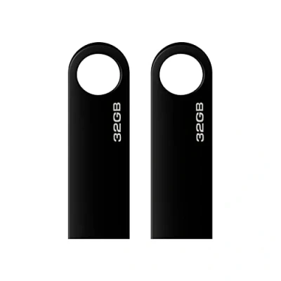 Afbeelding van USB Flash Drive 32GB, 2 stuks Mini Pen 64 Giga Portable Key 32GB voor PC, Laptop, etc. (Black*2PCS)