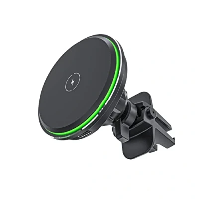 Afbeelding van Tigratigro Mag Safe Draadloze magnetische oplader voor de auto, 15 W, snel opladen, iPhone 12/13/14/15 serie
