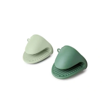 Afbeelding van Ovenhandschoen Ibili Groen Siliconen 8,5 cm (2 Stuks)