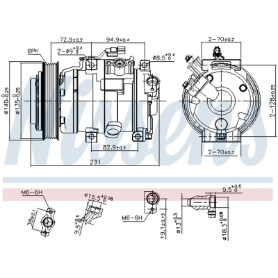 Afbeelding van Nissens Airco compressor 890882