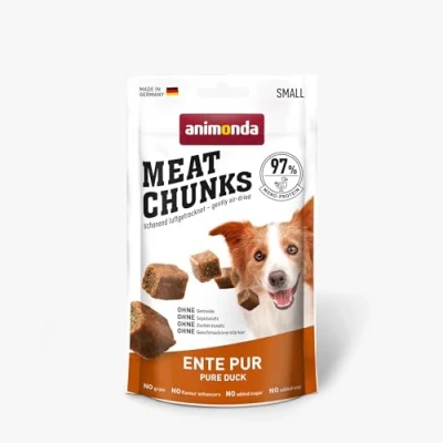Afbeelding van 4x60g Meat Chunks Small Eend Puur Animonda Hond