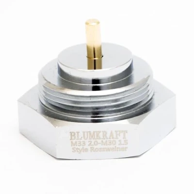 Afbeelding van BLUMKRAFT Radiatoradapter Rossweiner aansluiting M33x2 op M30 x 1,5 voor thermostaat/thermostaatkop mannelijk
