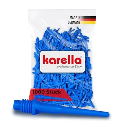 Afbeelding van Karella 2BA Soft Tip Dart Points Blue Long 1000 Pack