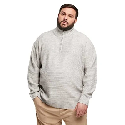 Afbeelding van Urban Classics Troyer Trui, Heren, Maat: Large, Lightgrey