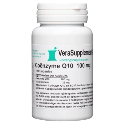 Afbeelding van VeraSupplements Coënzyme Q10 100 mg Capsules