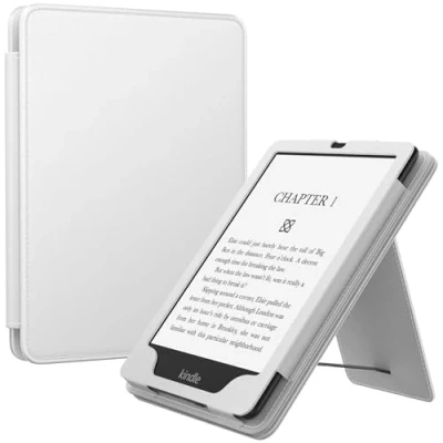 Afbeelding van MoKo Case for 7&quot;/6.8&quot; Kindle Paperwhite(12th/11th Generation 2024/2021) and Colorsoft Signature Edition, Slim PU Shell Cover with Auto Wake/Sleep Paperwhite 2024, White
