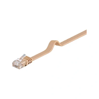 Afbeelding van Goobay CAT 6 Flat Patch Cable, U/UTP, light brown 0.5 m