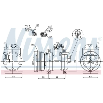Afbeelding van Nissens Airco compressor 89302