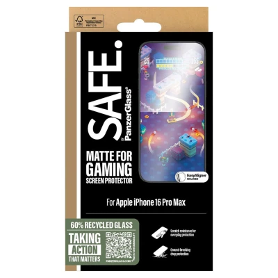 Afbeelding van Screenprotector Apple iPhone 16 Pro Max: PanzerGlass SAFE Gaming Ultra Wide Fit