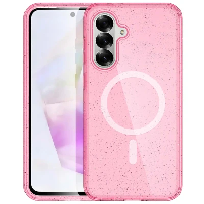 Afbeelding van Samsung Galaxy A36 Glitter Hoesje Kunststof imoshion Hardcase/Backcover Roze Telefoonhoesje