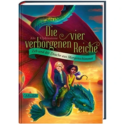 Afbeelding van Die vier verborgenen Reiche 3: Zeb und der Drache aus Morgenschimmer: Ein sprechendes Chamäleon, Feuerkraken Held*innen wider Willen: Aufregendes Fantasy Abenteuer ab 10!