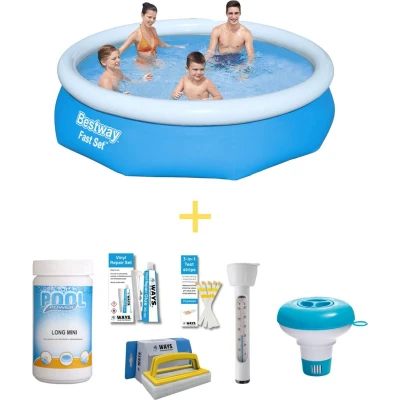 Afbeelding van Bestway Zwembad Fast Set 305 x 76 cm Inclusief WAYS Onderhoudspakket