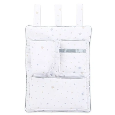 Afbeelding van babybay Utensilo voor alle modellen, wit sterrenmix zand/azuurblauw